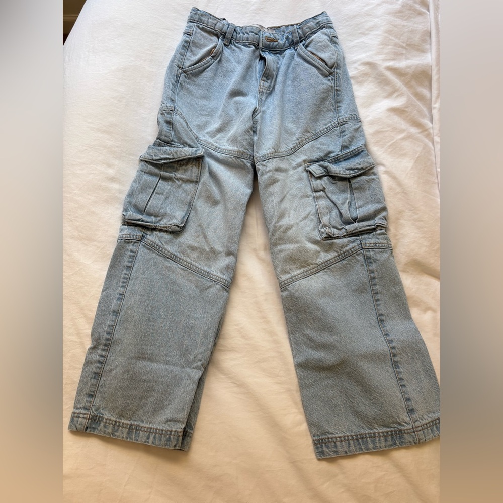 Primark Kids Light Blue Cargo Jeans